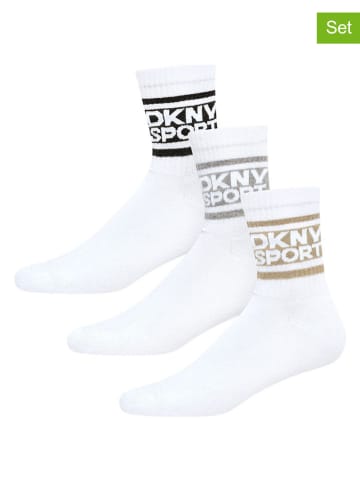 DKNY Skarpety (3 pary) w kolorze białym