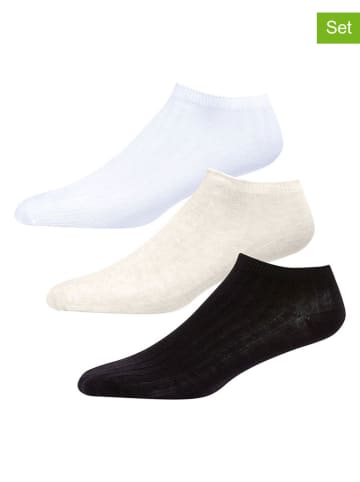 DKNY Skarpety (3 pary) w kolorze biało-szaro-czarnym