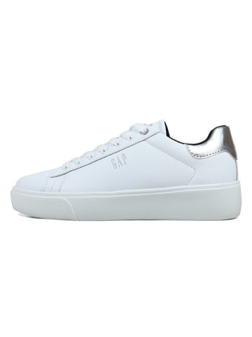 GAP Sneakersy "Cary" w kolorze srebrno-białym