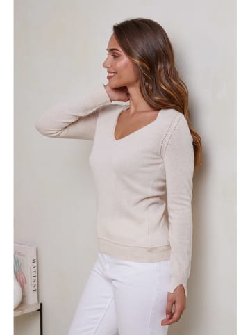 Soft Cashmere Kaszmirowy sweter w kolorze kremowym