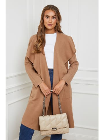 Soft Cashmere Cardigan in Hellbraun