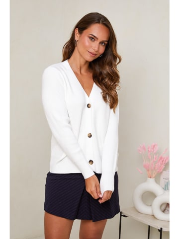 Soft Cashmere Cardigan in Weiß