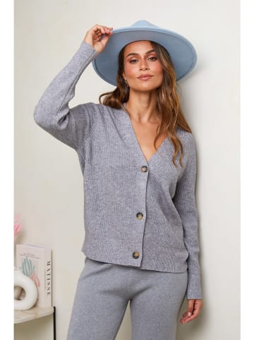 Soft Cashmere Cardigan in Grau