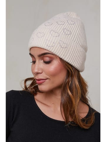 Soft Cashmere Czapka w kolorze kremowym
