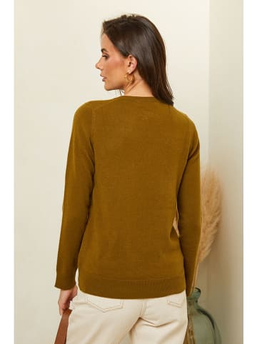 Soft Cashmere Sweter w kolorze oliwkowym