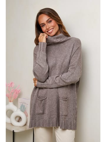 Soft Cashmere Rollkragenpullover in Taupe