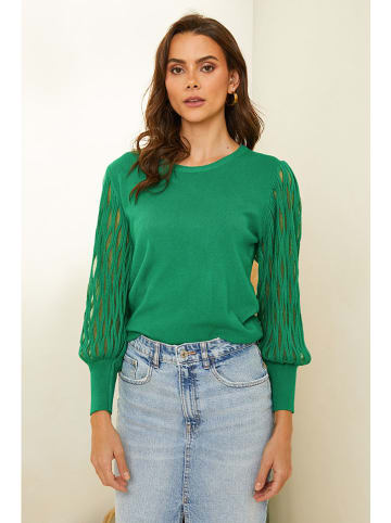 Soft Cashmere Pullover in Grün