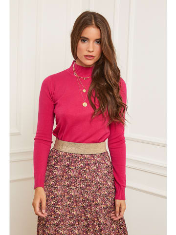 Soft Cashmere Rollkragenpullover in Pink