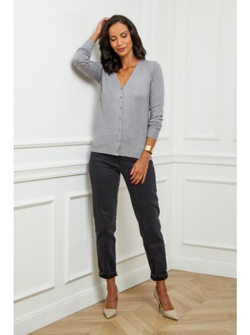 Soft Cashmere Cardigan in Grau