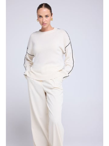 Maison Héritage Cashmere Kaschmir-Pullover in Creme