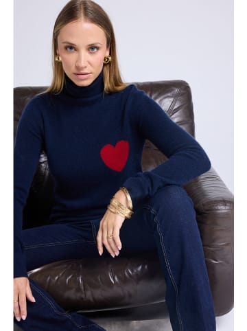 Maison Héritage Cashmere Kaschmir-Rollkragenpullover in Dunkelblau