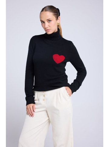 Maison Héritage Cashmere Kaschmir-Rollkragenpullover in Schwarz