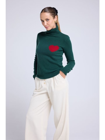 Maison Héritage Cashmere Kaschmir-Rollkragenpullover in Dunkelgrün