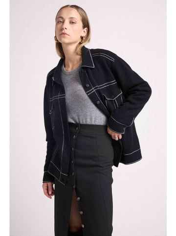 Maison Héritage Cashmere Kaschmir-Hemdjacke in Schwarz