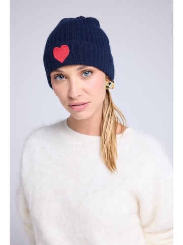 Maison Héritage Cashmere Kaschmir-Mütze in Dunkelblau
