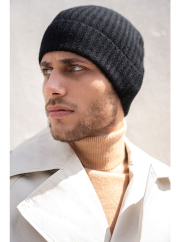Maison Héritage Cashmere Kaschmir-Mütze in Schwarz