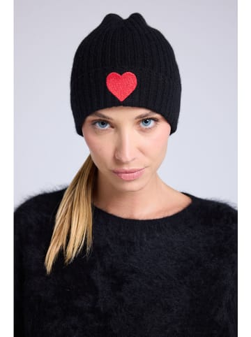 Maison Héritage Cashmere Kaschmir-Mütze in Schwarz