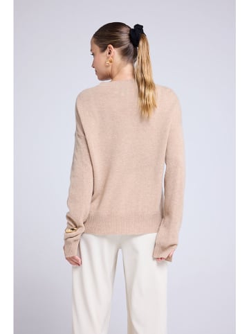 Maison Héritage Cashmere Kaszmirowy sweter w kolorze beżowym