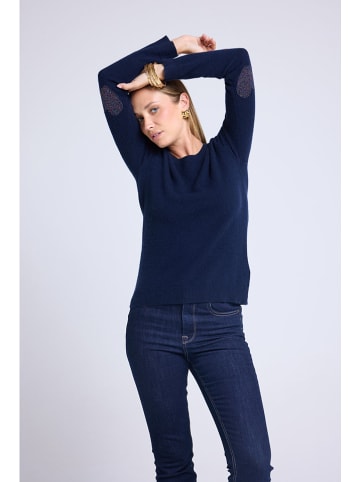 Maison Héritage Cashmere Kaszmirowy sweter w kolorze granatowym