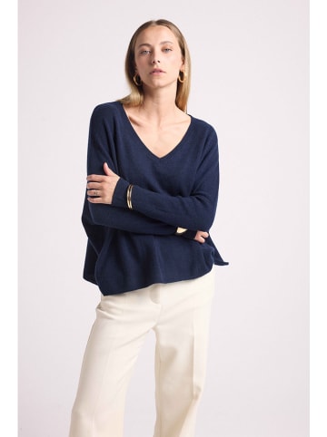 Maison Héritage Cashmere Kaschmir-Pullover in Dunkelblau