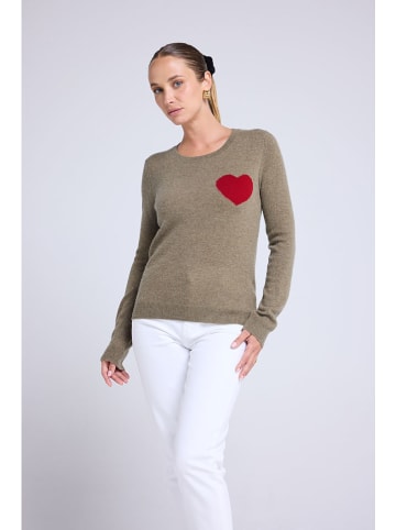 Maison Héritage Cashmere Kaschmir-Pullover in Khaki