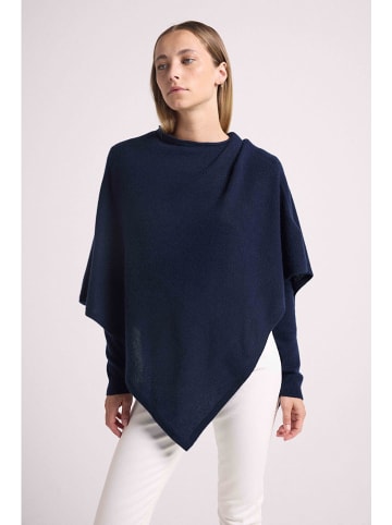 Maison Héritage Cashmere Kaschmir-Poncho in Dunkelblau