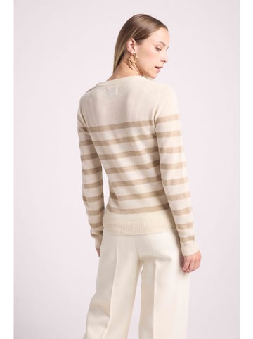 Maison Héritage Cashmere Kaszmirowy sweter w kolorze beżowym
