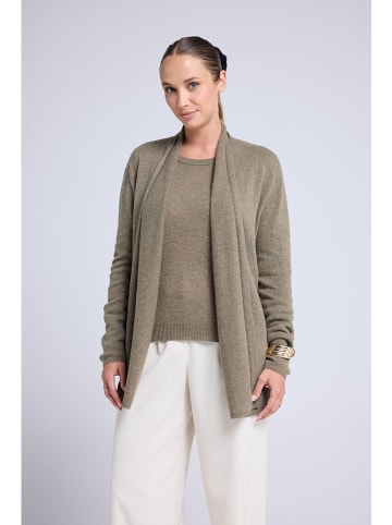 Maison Héritage Cashmere Kaschmir-Cardigan in Khaki