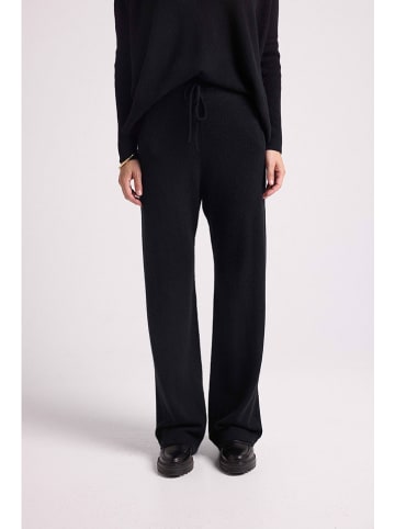 Maison Héritage Cashmere Kaszmirowe spodnie w kolorze czarnym