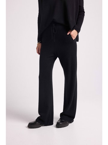 Maison Héritage Cashmere Kaszmirowe spodnie w kolorze czarnym