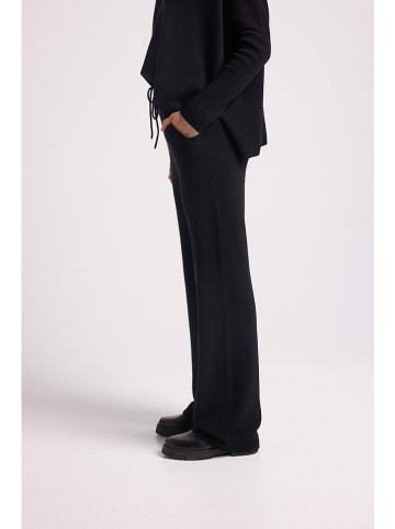 Maison Héritage Cashmere Kaszmirowe spodnie w kolorze czarnym