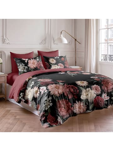 Pierre Cardin Perkalowa poszwa w kolorze czarno-fioletowym na kołdrę