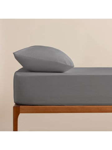 Pierre Cardin Perkal hoeslaken grijs