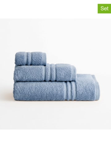 Pierre Cardin Paris 3tlg. Handtuchset "Premium" in Blau