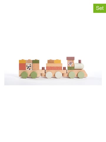 Tiny Love Klocki (17 szt.) "Stacking Train - Boho Chic" - 18 m+