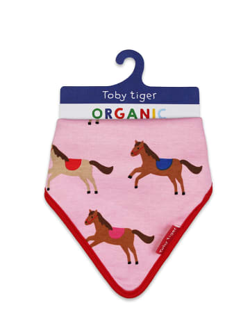 Toby Tiger Dreieckstuch in Rosa - (L)32 x (B)22 cm