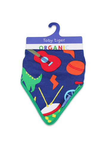 Toby Tiger Dreieckstuch in Dunkelblau - (L)32 x (B)22 cm