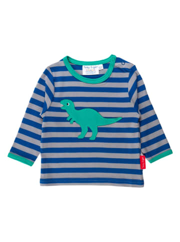 Toby Tiger Longsleeve in Blau/ Grau