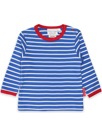 Toby Tiger Longsleeve in Blau/ Rot