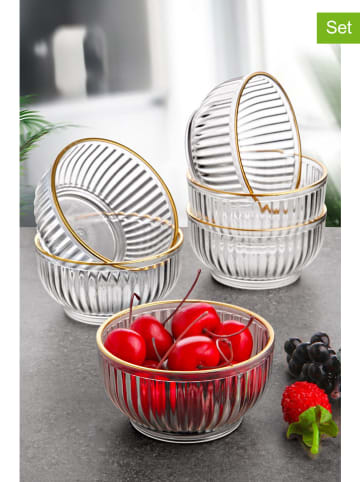 Violeta Home 6-delige set: kommen goudkleurig - Ø 10 cm