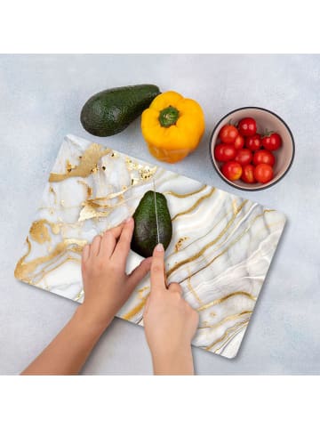 Violeta Home Snijplank wit/goudkleurig - (L)30 x (B)20 cm