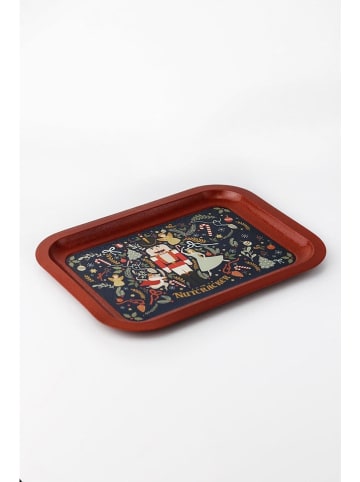 Violeta Home Tablett in Braun/ Dunkelblau - (L)23,3 x (B)30,7 cm