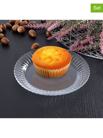 Violeta Home 6-delige set: dessertborden transparant - Ø 16 cm