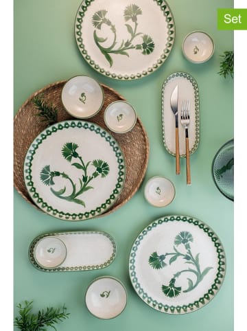 Violeta Home 14-delige ontbijtservies wit/groen