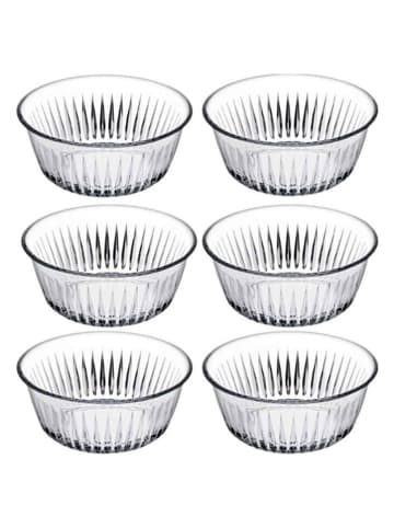 Violeta Home 6-delige set: serveerschalen transparant - (H)5 x Ø 10 cm