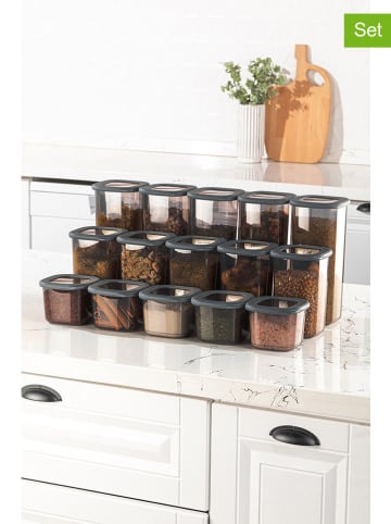 Violeta Home 15er-Set: Vorratsbehälter in Anthrazit