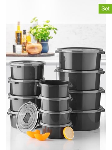 Violeta Home 12er-Set: Vorratsbehälter in Grau