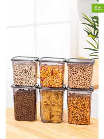 Violeta Home 6-delige set: voorraadcontainers antraciet