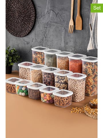 Violeta Home 15er-Set: Vorratsbehälter in Weiß