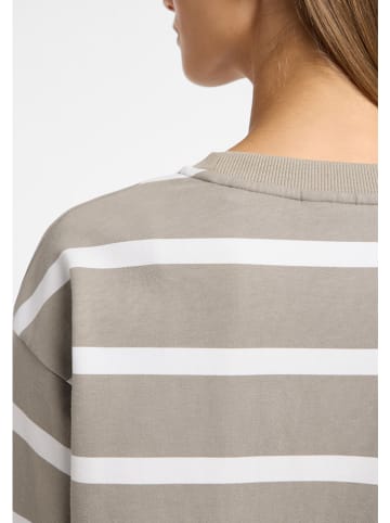 ELBSAND Sweatshirt "Meret" in Beige/ Weiß
